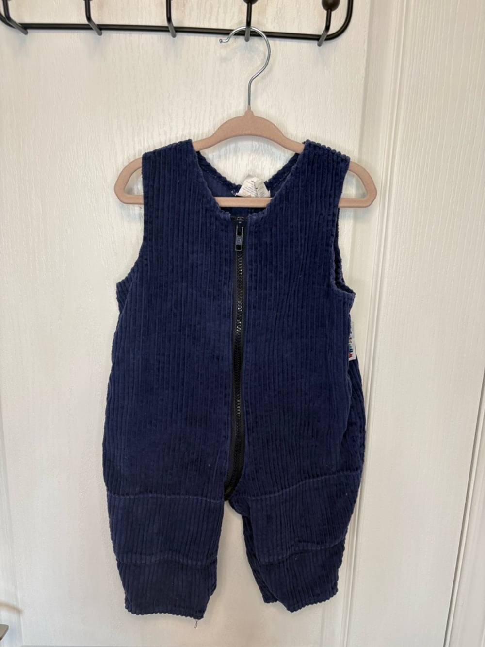 Vintage Corduroy Zip-Front Kids One-Piece Bodysuit